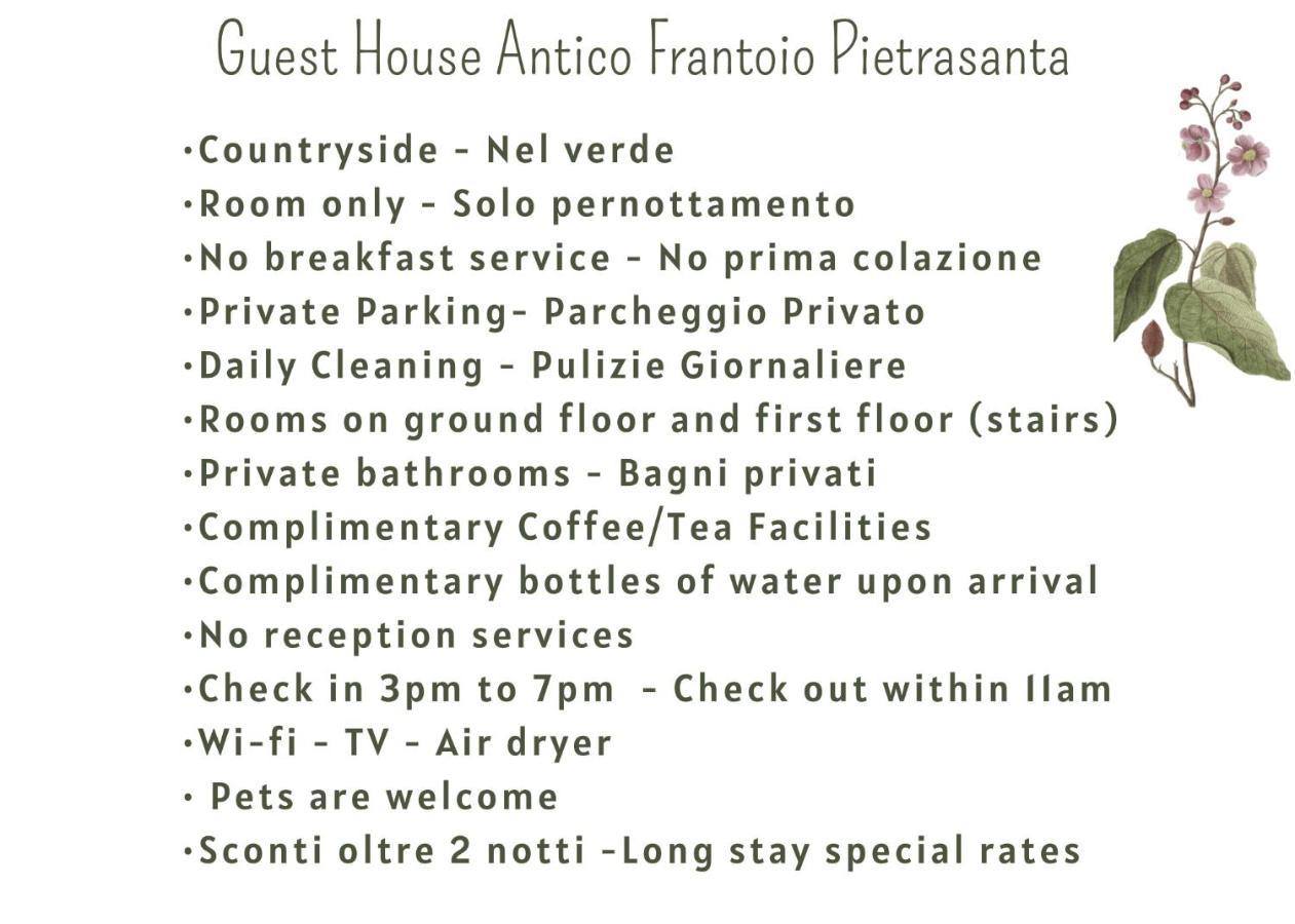 Guest House Antico Frantoio Pietrasanta Affittacamere Exterior photo